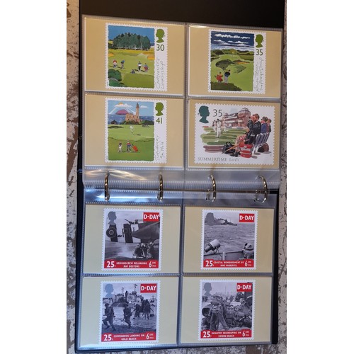 681 - FOUR BINDERS OF POSTAL STAMP POSTCARDS