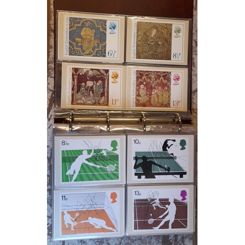 681 - FOUR BINDERS OF POSTAL STAMP POSTCARDS