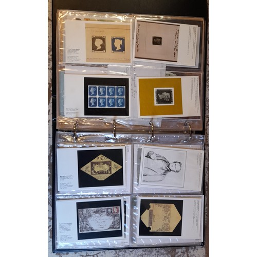 681 - FOUR BINDERS OF POSTAL STAMP POSTCARDS