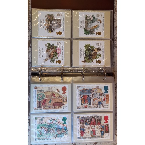 681 - FOUR BINDERS OF POSTAL STAMP POSTCARDS