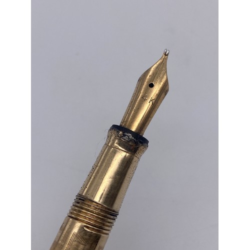 701 - 12K GOLD PLATED PROPELING PENCIL AND A GOLD FILLED EVER SHARP FOUNTAIN PEN