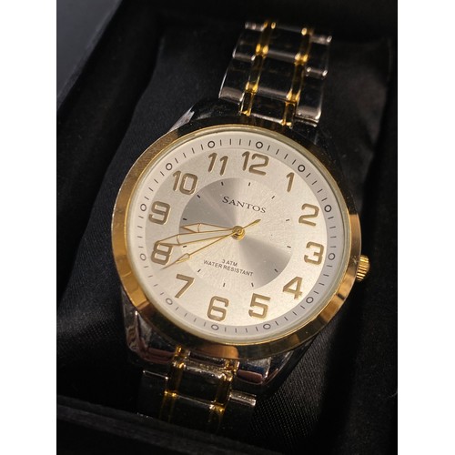 764 - GENTLEMANS BOXED SANTOS WRISTWATCH