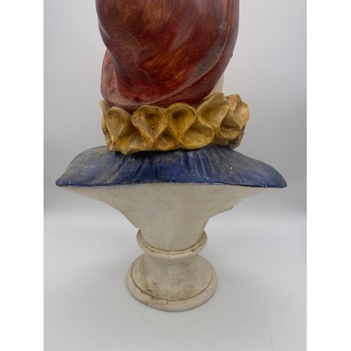 281 - PLASTER ITALIAN BUST OF A HARLEQUIN