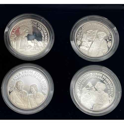 440 - ROYAL MINT UK THE QUEENS 90TH BIRTHDAY 2016 SILVER PROOF FOUR COIN SET