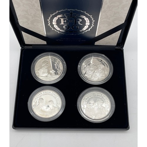 440 - ROYAL MINT UK THE QUEENS 90TH BIRTHDAY 2016 SILVER PROOF FOUR COIN SET