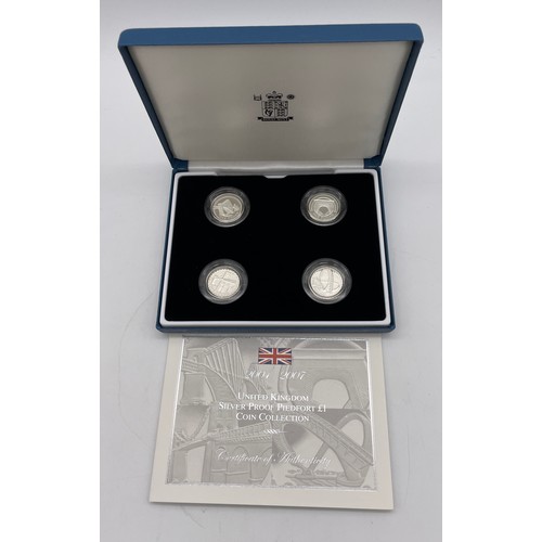 441 - ROYAL MINT 2004-2007 UK SILVER PROOF PIEDFORT £1 COIN COLLECTION