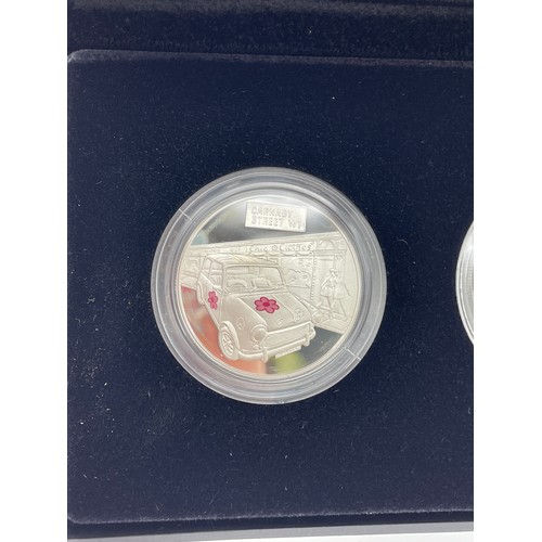 446 - ROYAL MINT 2009 50TH ANNIVERSARY OF THE MINI TWO COIN SILVER PROOF SET