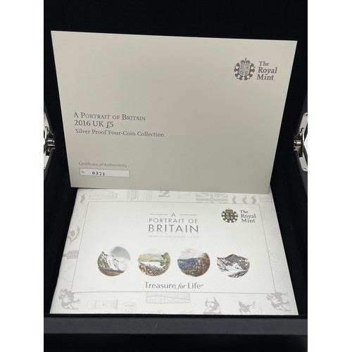 434 - ROYAL MINT PORTRAIT OF BRITAIN 2016 UK FIVE POUND PROOF SILVER COIN COLLECTION