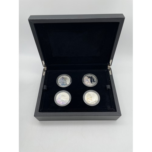 436 - ROYAL MINT PORTRAIT OF BRITAIN 2014 UK FIVE POUND PROOF SILVER COIN COLLECTION