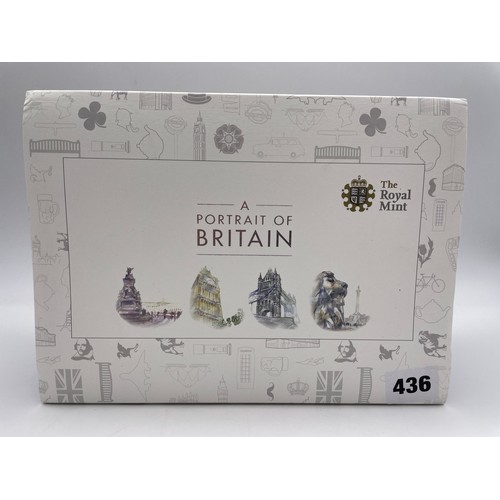 436 - ROYAL MINT PORTRAIT OF BRITAIN 2014 UK FIVE POUND PROOF SILVER COIN COLLECTION