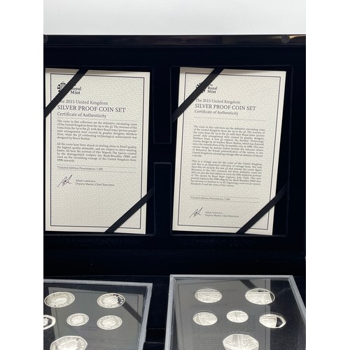 456 - ROYAL MINT 2015 UK 4TH AND 5TH DIFINITIVE COINAGE PORTRAIT SILVER COLLECTION