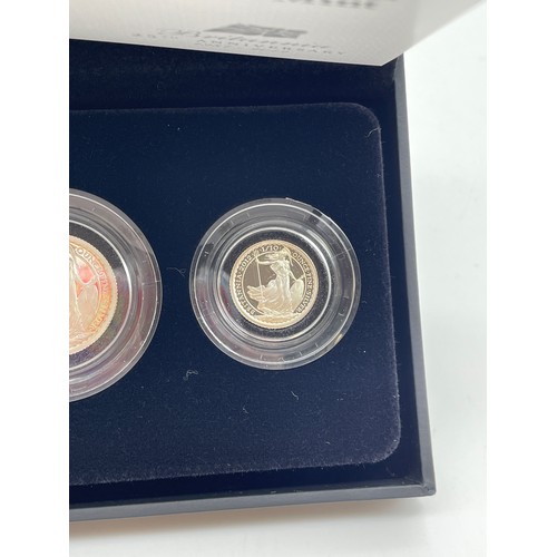 457 - ROYAL MINT 2012 UK BRITANNIA FOUR COIN SILVER PROOF SET