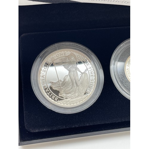 457 - ROYAL MINT 2012 UK BRITANNIA FOUR COIN SILVER PROOF SET
