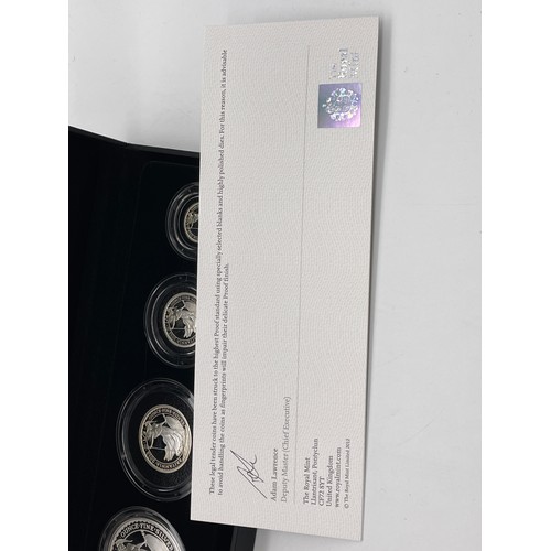 457 - ROYAL MINT 2012 UK BRITANNIA FOUR COIN SILVER PROOF SET