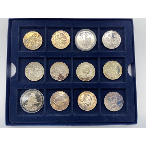 453 - SET OF 12 MATCHED PROOF COMMEMORATIVE COINS