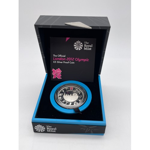 444 - ROYAL MINT UK LONDON 2012 OLYMPIC £5 SILVER PROOF COIN