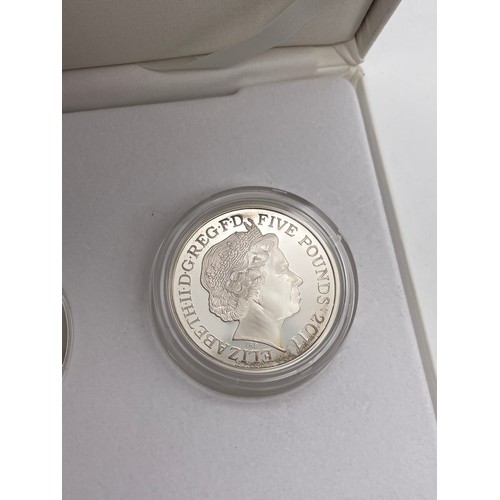 442 - ROYAL MINT PRINCE WILLIAM TO MISS CATHERINE MIDDLETON WEDDING AND ENGAGEMENT SILVER PROOF TWO COIN S... 
