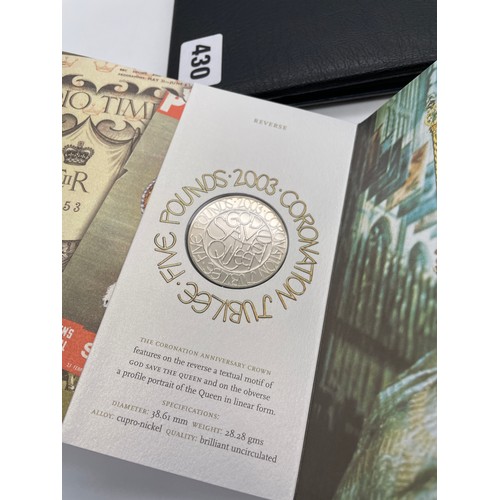 430 - QUEEN ELIZABETH II 60 YEAR CORONATION STAMP COIN COVER, 2003 CORONATION ANNIVERSARY CROWN, 2006 QUEE... 