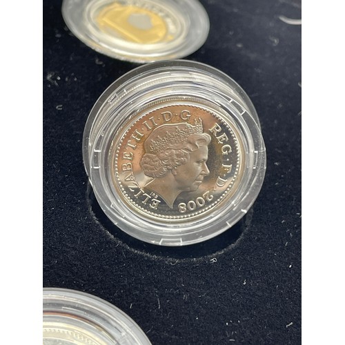 425 - ROYAL MINT 25TH ANNIVERSARY SILVER PROOF UK £1 COIN SET