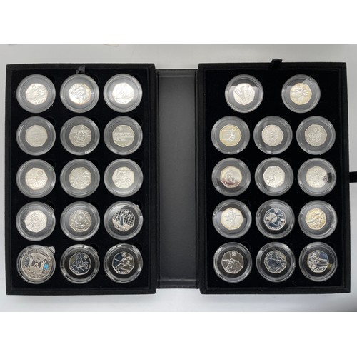 427 - ROYAL MINT LONDON 2012 SILVER 50P SPORTS COIN COLLECTION