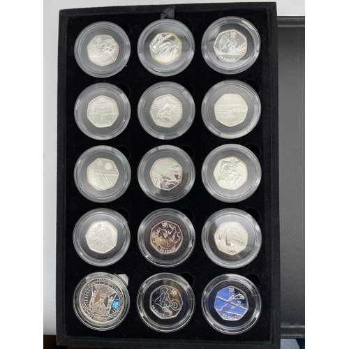 427 - ROYAL MINT LONDON 2012 SILVER 50P SPORTS COIN COLLECTION