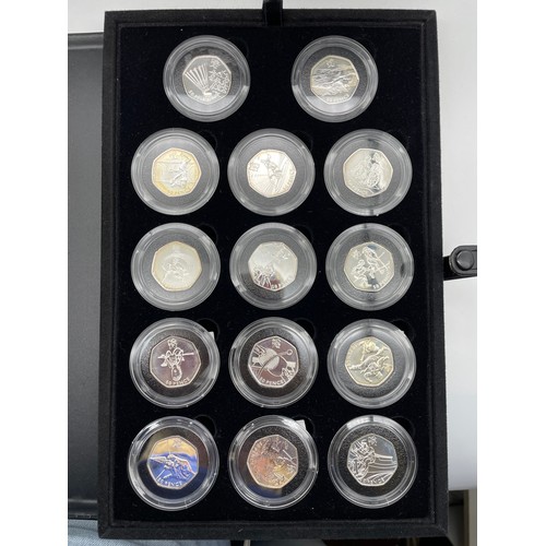 427 - ROYAL MINT LONDON 2012 SILVER 50P SPORTS COIN COLLECTION