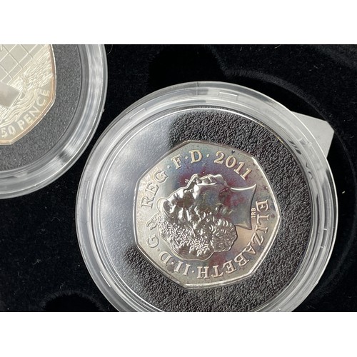 427 - ROYAL MINT LONDON 2012 SILVER 50P SPORTS COIN COLLECTION