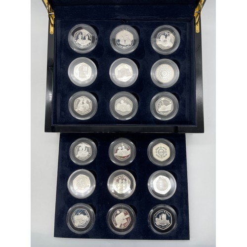 429 - BOXED DIAMOND WEDDING ANNIVERSARY SILVER PROOF 18 CROWN COLLECTION
