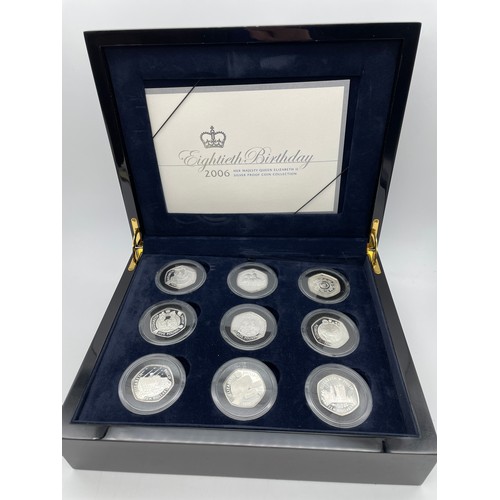 429 - BOXED DIAMOND WEDDING ANNIVERSARY SILVER PROOF 18 CROWN COLLECTION