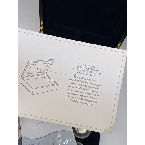 429 - BOXED DIAMOND WEDDING ANNIVERSARY SILVER PROOF 18 CROWN COLLECTION