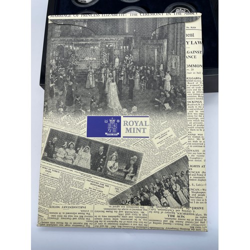 429 - BOXED DIAMOND WEDDING ANNIVERSARY SILVER PROOF 18 CROWN COLLECTION