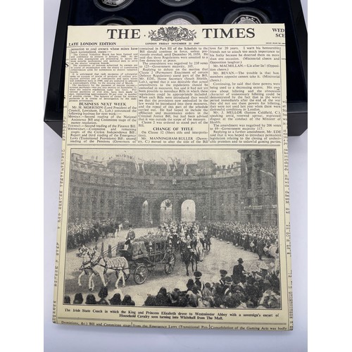 429 - BOXED DIAMOND WEDDING ANNIVERSARY SILVER PROOF 18 CROWN COLLECTION