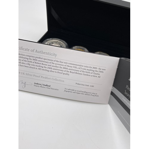 409 - ROYAL MINT 2009 UK SILVER PROOF PIEDFORT FOUR COIN SET