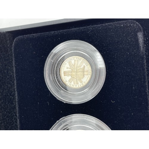 407 - ROYAL MINT 2011 UK BRITANNIA SILVER PROOF FOUR COIN SET