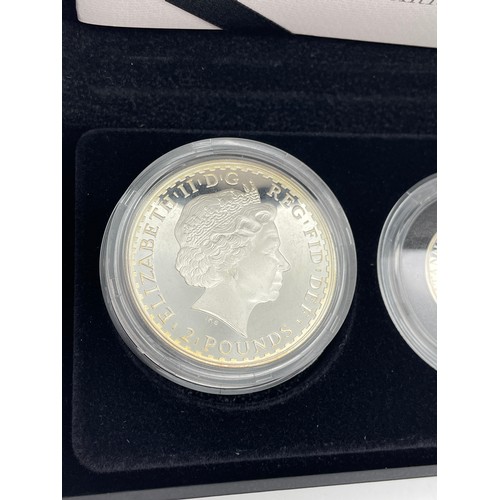 408 - ROYAL MINT 2010 UK BRITANNIA FOUR COIN SILVER PROOF SET