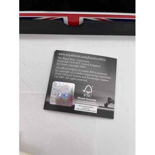 445 - ROYAL MINT UK COUNTDOWN TO LONDON 2012 - 2009 SILVER PROOF £5 COIN (one missing)