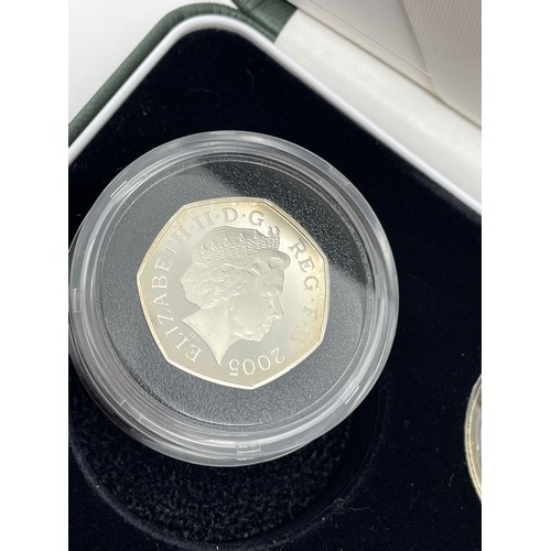 410 - ROYAL MINT 2005 UK SILVER PROOF PIEDFORT FOUR COIN SET