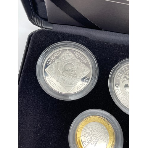411 - ROYAL MINT 2008 UK FAMILY SILVER COLLECTION FIVE PIECE SET