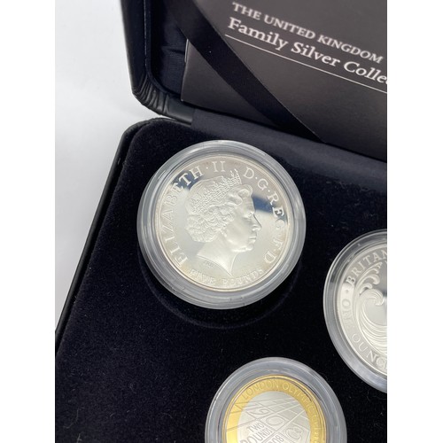 411 - ROYAL MINT 2008 UK FAMILY SILVER COLLECTION FIVE PIECE SET