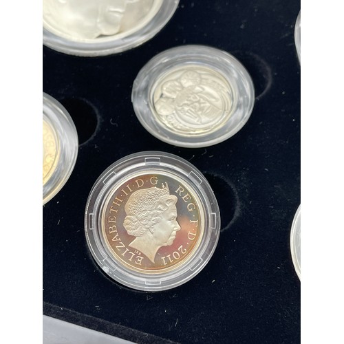 402 - ROYAL MINT 2011 SILVER PROOF PIEDFORT COIN SET