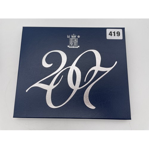 419 - ROYAL MINT UK 2007 PROOF COIN SET