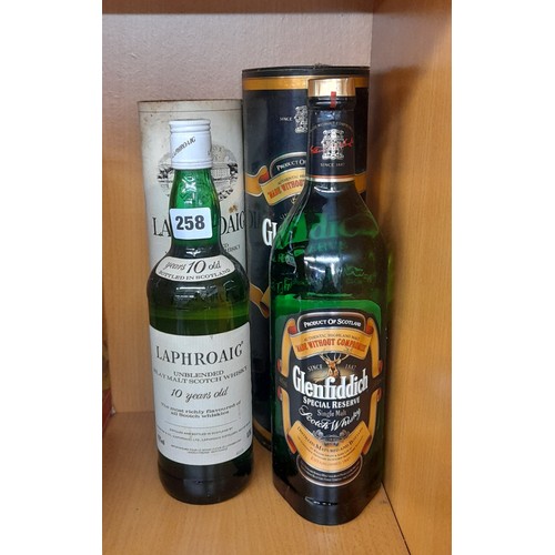 258 - GLENFIDDICH AND LAPHROAIG WHISKIES