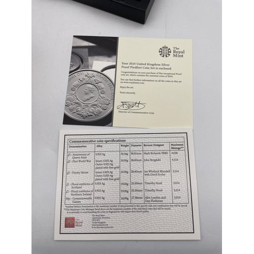 406 - ROYAL MINT 2014 UNITED KINGDOM SILVER PROOF PIEDFORT COIN SET