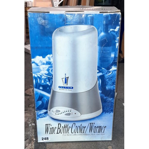 248 - BOXED PELTIER WINE BOTTLE COOLER/WARMER