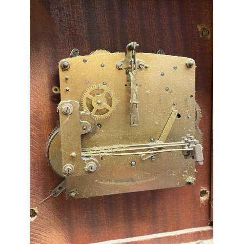 338 - SMALL LONG CASE CLOCK WITH A BRASS FACE SIGNED ONEILL OF DUBLIN
