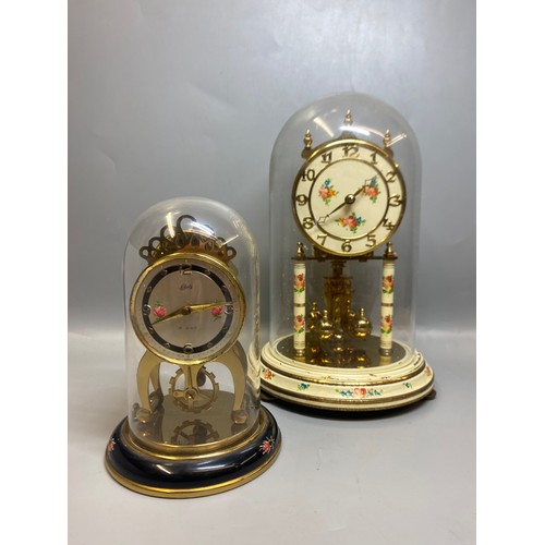 267 - SCHATZ ANNIVERSARY STYLE DOME CLOCK AND LARGER EXAMPLE
