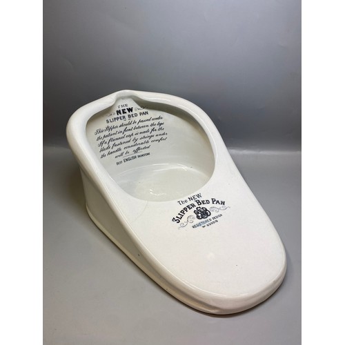 274 - NEW SLIPPER CERAMIC BED PAN