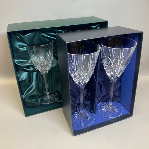 235 - TWO BOX SETS OF STUART AND CRYSTAL WINE GLASSES