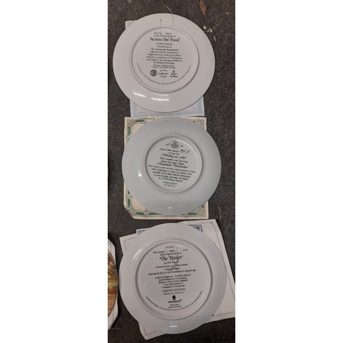 229 - LARGE SELECTION OF LIMITED EDITION BONE CHINA PLATES BY WEDGWOOD DAVENPORT ROYAL DOULTON WITH CERTIF... 