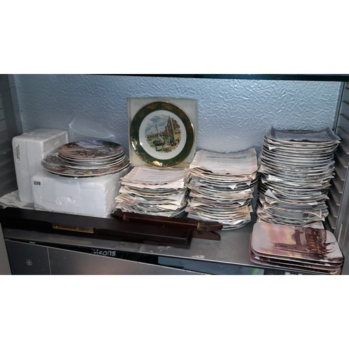 229 - LARGE SELECTION OF LIMITED EDITION BONE CHINA PLATES BY WEDGWOOD DAVENPORT ROYAL DOULTON WITH CERTIF... 